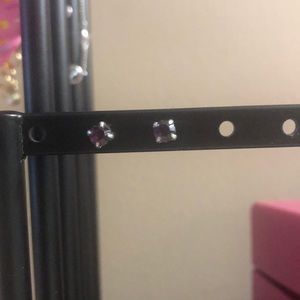 Purple stud earrings